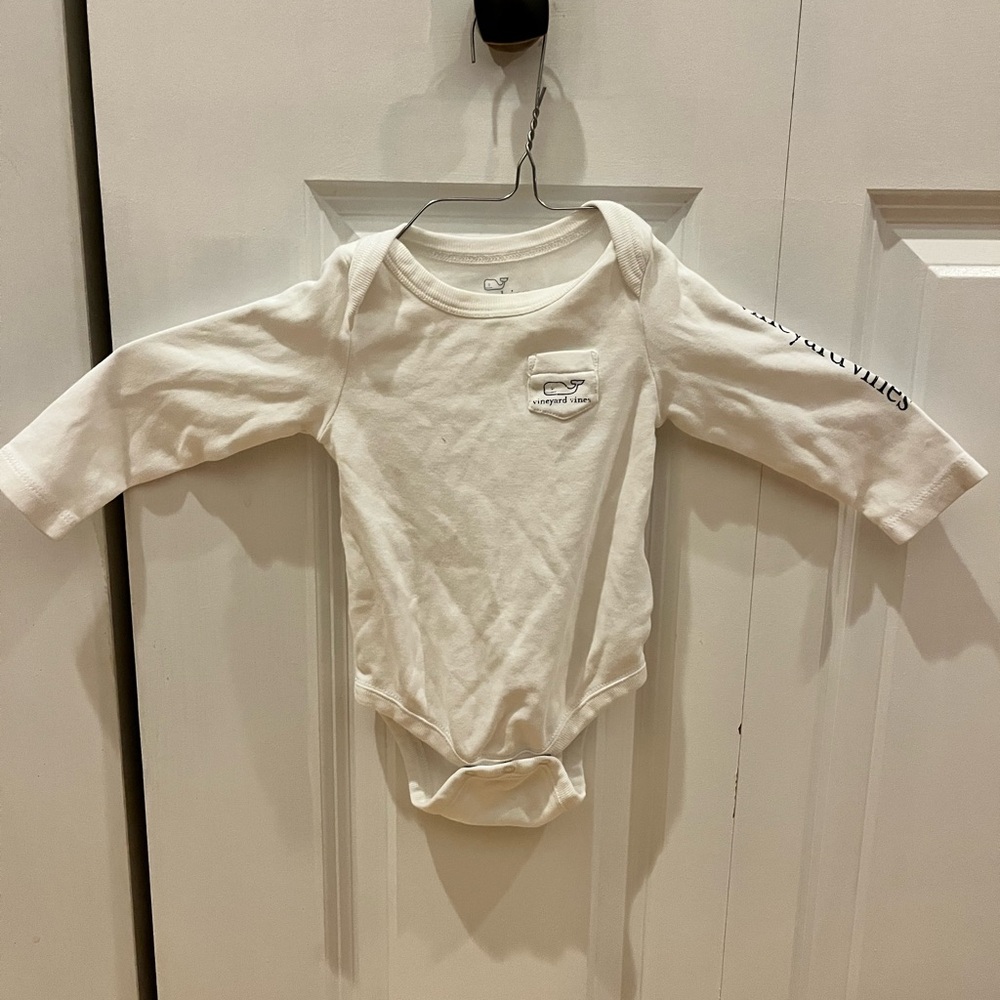 Vineyard Vines White Baby Onesie